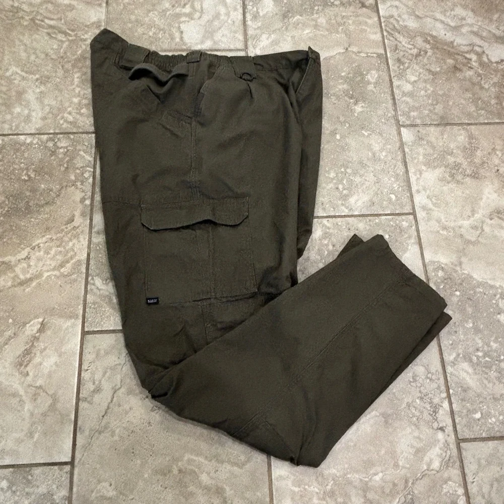 5.11 Tactical Series Mens 40x36 Cotton Canvas Cargo Pants Tundra Green 74251